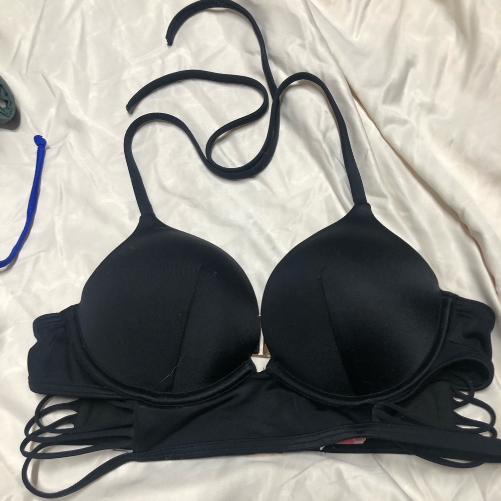 Black Victoria’s Secret side cut out bikini top